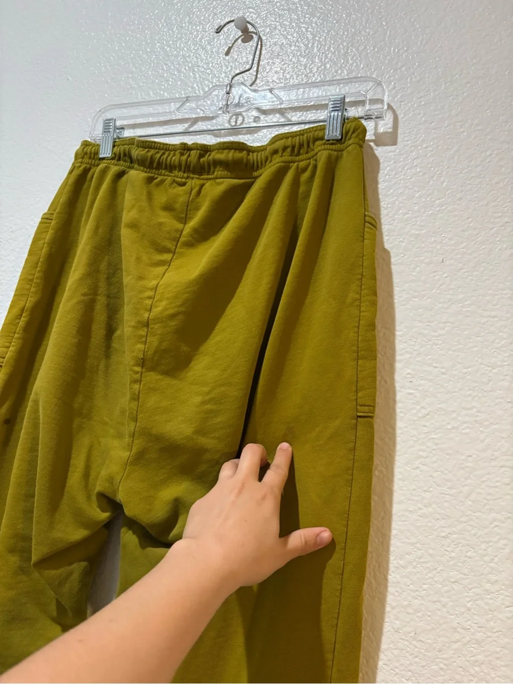 Big Bud Press M Olive Green Women's Drawstring Joggers FLAWED